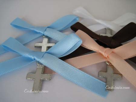 100B.  Baptism Pins with Traditional Style Cross Pendants